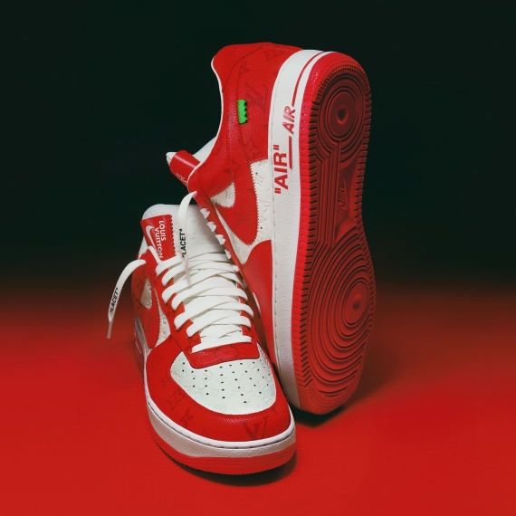 Louis Vuitton X Air Force 1 Low White Comet Red